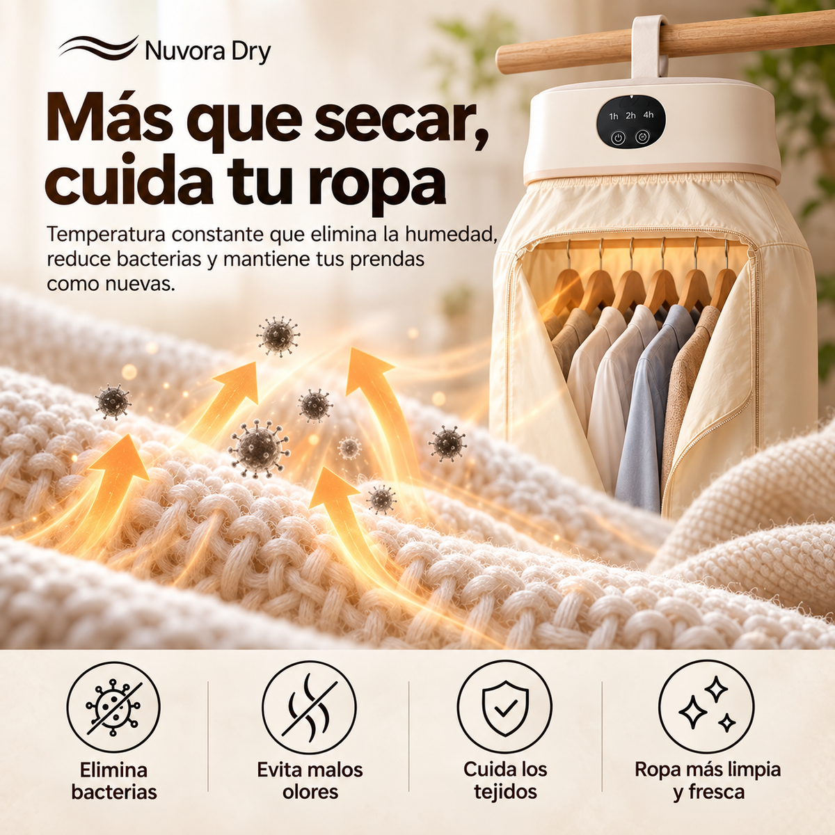 Secador Eléctrico Portátil de Diseño Plegable